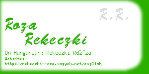 roza rekeczki business card